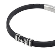 Mabina Bracciale in silicone con ancora in argento 534147